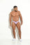 BIKINI POWER CUP SWIMSUIT MEN LYCRA LAVENDER - LILAC BLOKES