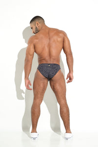 Calzoncillo Power Cup Bikini - BIKINI POWER CUP CALZONCILLO CLÁSICO HOMBRE BIKINI COPA POWERCUP ALGODÓN ANIMAL PRINT GRIS BLOKES - WEAREBLOKES - WEAREBLOKES.CO