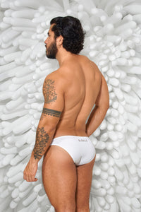 Calzoncillo Power Cup Bikini - BIKINI POWER CUP CALZONCILLO CLÁSICO HOMBRE BIKINI COPA POWERCUP LYCRA ALGODÓN BLANCO BLOKES - WEAREBLOKES - WEAREBLOKES.CO