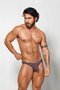 Calzoncillo Power Cup Bikini - BIKINI POWER CUP CALZONCILLO CLÁSICO HOMBRE BIKINI COPA POWERCUP NYLON GRIS BLOKES - WEAREBLOKES - WEAREBLOKES.CO