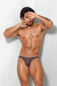 Calzoncillo Power Cup Bikini - BIKINI POWER CUP CALZONCILLO CLÁSICO HOMBRE BIKINI COPA POWERCUP NYLON GRIS BLOKES - WEAREBLOKES - WEAREBLOKES.CO