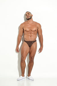 Bañador Tanga Hilo Bronceo - BRONCEO TANGA SWIMWEAR BAÑADOR HILO HOMBRE CAFÉ LYCRA BLOKES - WEAREBLOKES - WEAREBLOKES.CO