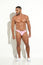 ERGONÓMICO TANGA SWIMWEAR BAÑADOR HOMBRE ROSADO LYCRA BLOKES