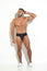 LUXURY CLASSIC JOCKSTRAP MEN'S CLASSIC SUSPENDER BLACK MICROFIBER BLOCKS